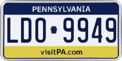 PA license plate LDO9949