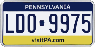 PA license plate LDO9975