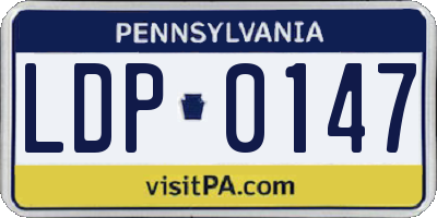 PA license plate LDP0147