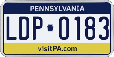 PA license plate LDP0183