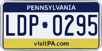 PA license plate LDP0295