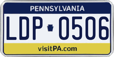 PA license plate LDP0506