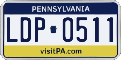 PA license plate LDP0511