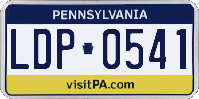 PA license plate LDP0541