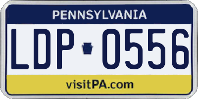 PA license plate LDP0556