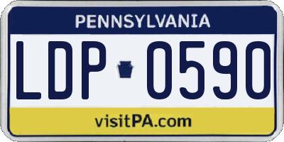 PA license plate LDP0590
