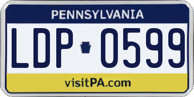 PA license plate LDP0599