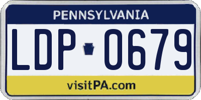 PA license plate LDP0679