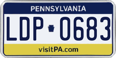 PA license plate LDP0683