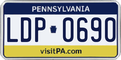 PA license plate LDP0690
