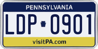PA license plate LDP0901