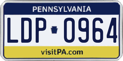 PA license plate LDP0964