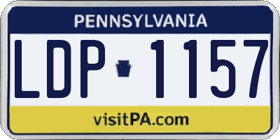 PA license plate LDP1157