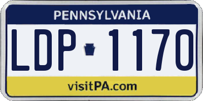 PA license plate LDP1170