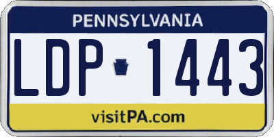 PA license plate LDP1443