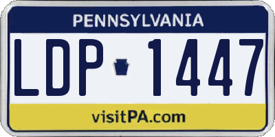 PA license plate LDP1447