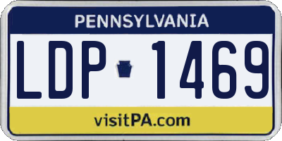 PA license plate LDP1469