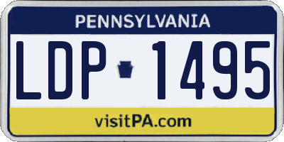 PA license plate LDP1495