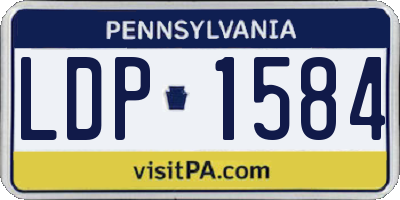 PA license plate LDP1584