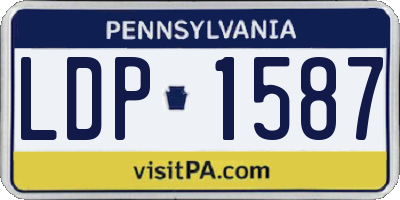 PA license plate LDP1587