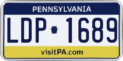 PA license plate LDP1689