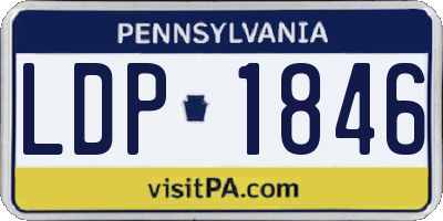 PA license plate LDP1846