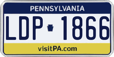 PA license plate LDP1866