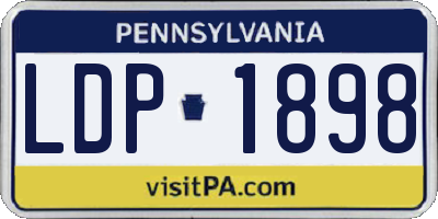 PA license plate LDP1898
