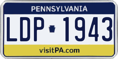 PA license plate LDP1943