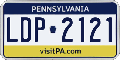 PA license plate LDP2121