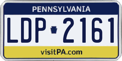 PA license plate LDP2161