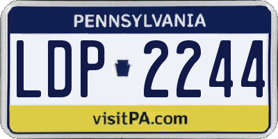 PA license plate LDP2244