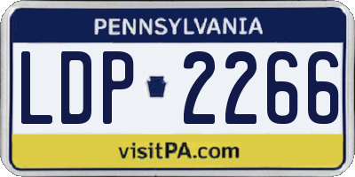 PA license plate LDP2266