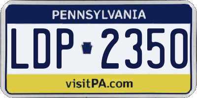 PA license plate LDP2350