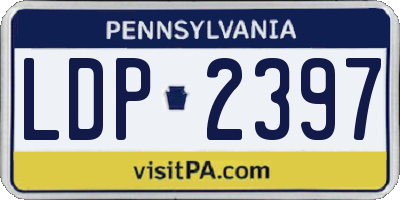 PA license plate LDP2397