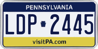 PA license plate LDP2445