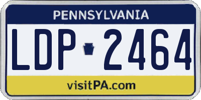 PA license plate LDP2464