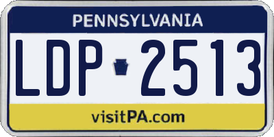 PA license plate LDP2513