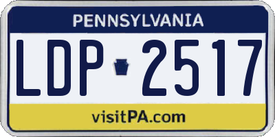 PA license plate LDP2517