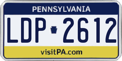 PA license plate LDP2612