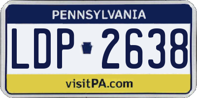 PA license plate LDP2638