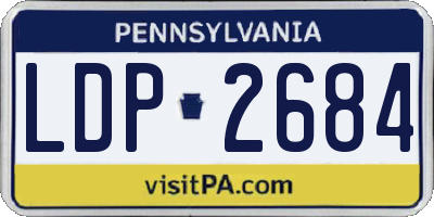 PA license plate LDP2684