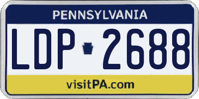 PA license plate LDP2688