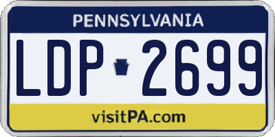 PA license plate LDP2699