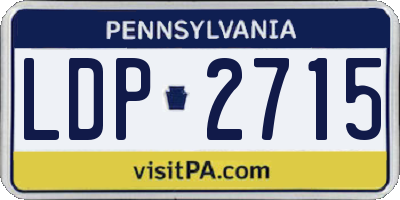 PA license plate LDP2715