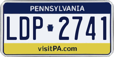 PA license plate LDP2741
