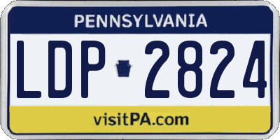 PA license plate LDP2824