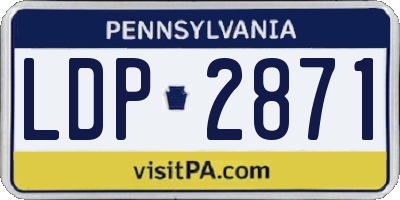 PA license plate LDP2871