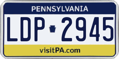 PA license plate LDP2945