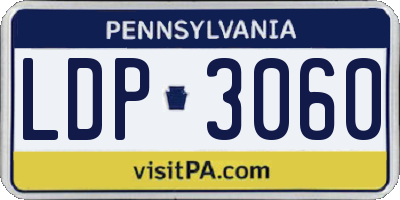 PA license plate LDP3060